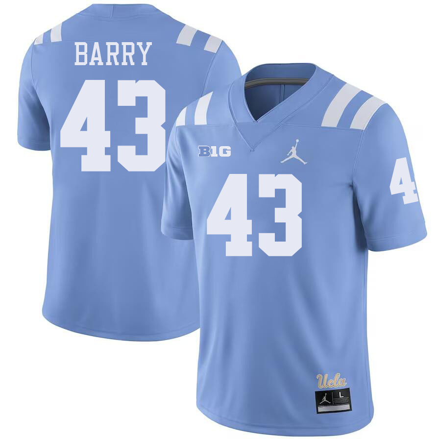 Men #43 Brett Barry UCLA Bruins College Football Jerseys Stitched-Power Blue